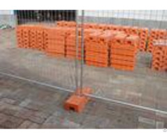 Temp Construction Fence Panels Q195 Iron Wire Materials With Orange Plastic Feet