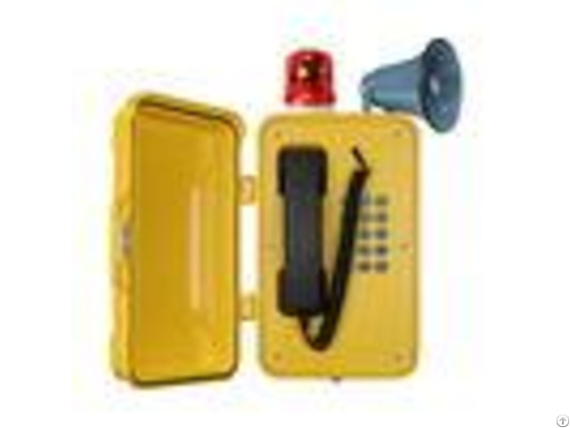 Ip67 Heavy Duty Industrial Broadcast Telephone With Beacon And Flashing Lamp