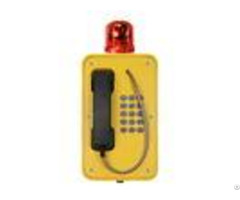 Tunnel Emergency Sip Telephone Poe Powered With Flashing Warning Light