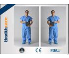 Blue Pp Sms Disposable Protective Gowns Scrub Suit Lightweight S 5xl Size