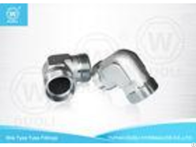 Carbon Steel Bite Type Hydraulic Hose Compression Fittings 90 Degree Elbow