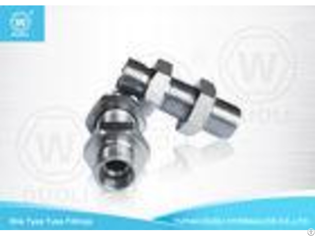 Steel 24 Degree H T Hydraulic Bulkhead Union Bite Type High Pressure Tube Fittings