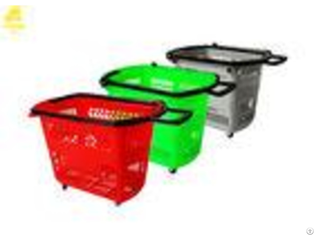 Pp Material Hand Held Shopping Baskets Custom Logo Light Weight Beautiful Shape