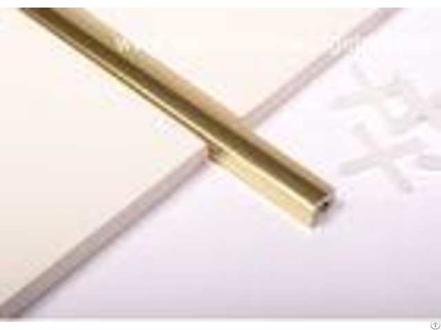 Polished Golden Listello Tile Trim Extruded Aluminum U Profilechannel