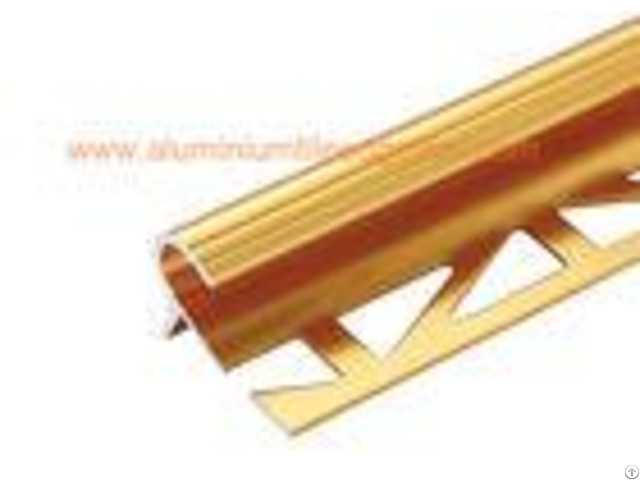 10mm Round Edge Aluminium Anti Slip Stair Nosingreduce Trip Hazards Matt Gold Color