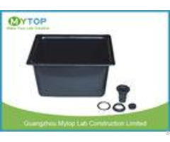 Black Color Laboratory Pp Sink For Under Bench Installation 7 Mm Thickness