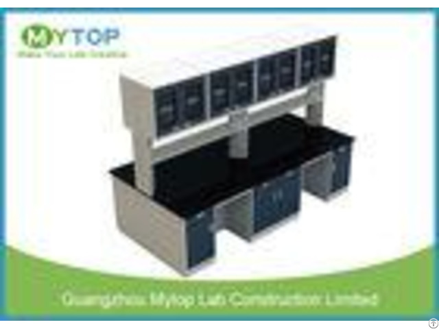 Pharmacy Factory Lab Tables Work Benches With Reagent Rack Acid Resistant