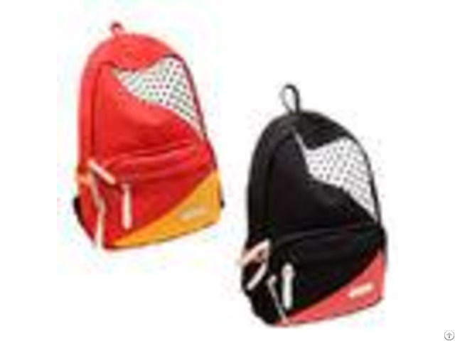 Fashionable Large Durable Backpack For High School Students Red Black Yellow