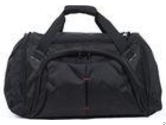 Customized Portable Black Duffel Bags Luggage Fashionable 600d Polyester Material