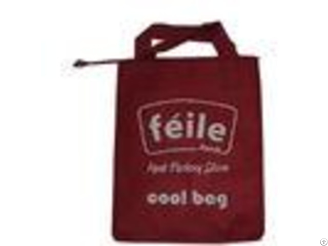 Red Small Lunch Insulated Cooler Bags For Frozen Food Silk Screen Logo