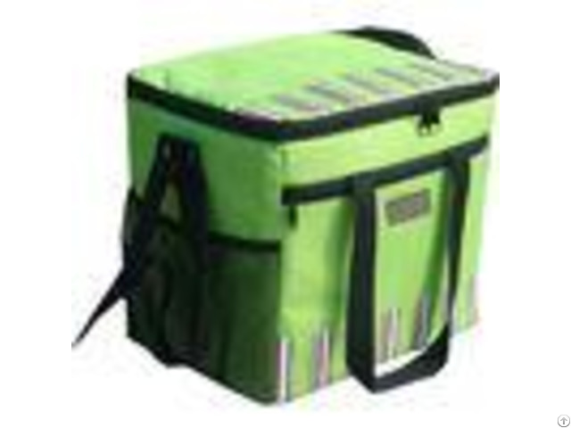 Green Large Insulated Cooler Bags 600d Polyester With Food Standard Pvc Lining