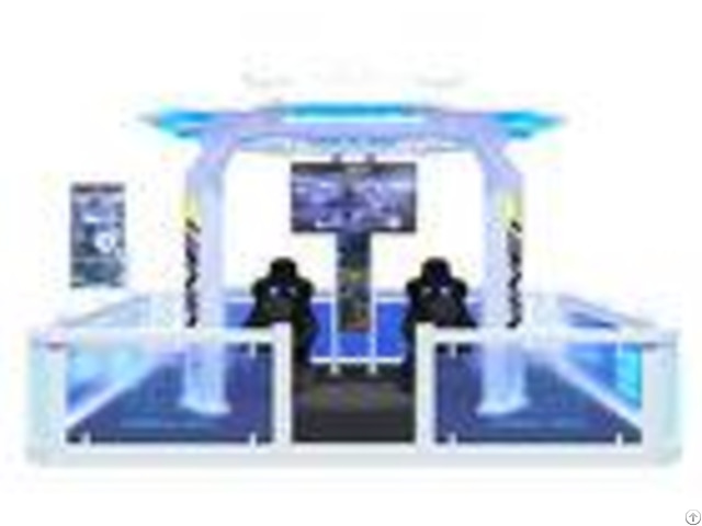 Popular 9d Virtual Reality Theme Park White Blue Color For 5 Person Player