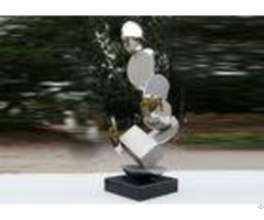 Modern Stainless Steel Sculpture Highly Polished For Pool Decoration