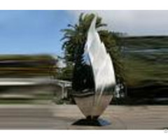 Park Art Decoration Polished Metal Leaf Sculpture Stainless Steel Corrosion Stability