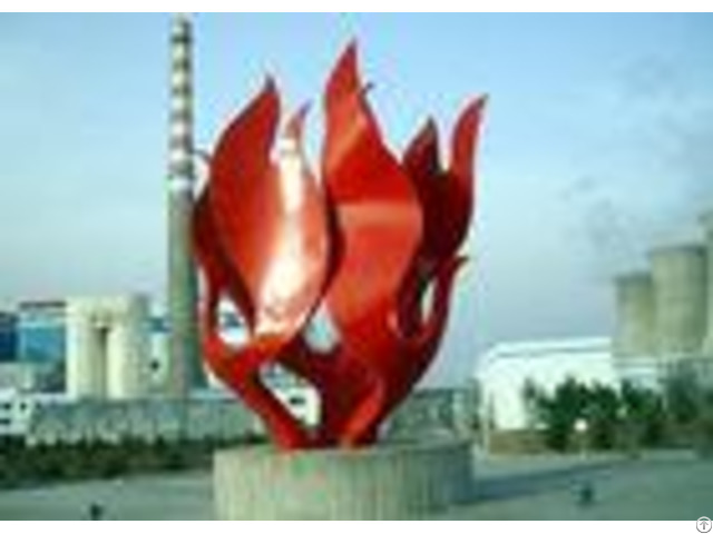 Modern Red Painted Stainless Steel Outdoor Sculpture Oem Odm Available