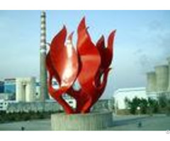 Modern Red Painted Stainless Steel Outdoor Sculpture Oem Odm Available