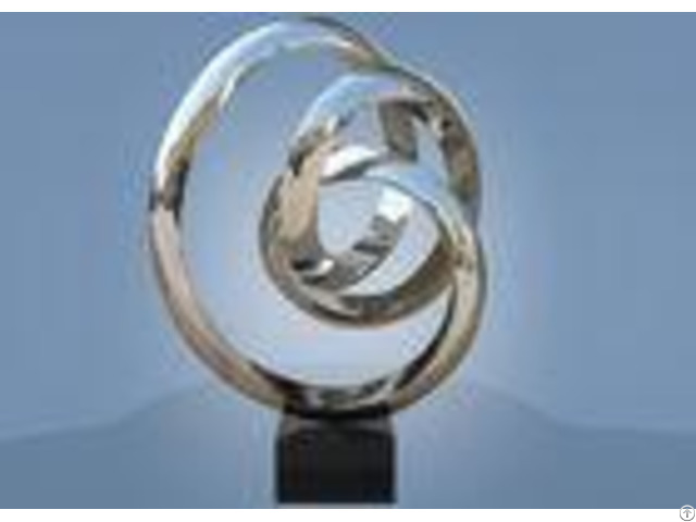 Large Size Stainless Steel Sculpture Circle Around For Hotel Public Decoration