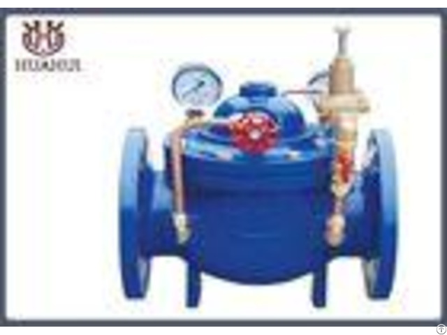 Double Flange Water Pressure Reducing Valve With Two Gauge Hydraulically Operated