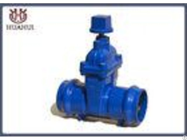 Pvc Pipe Socketed Resilient Seated Gate Valve Blue Color For Sewage Treatment