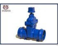 Pvc Pipe Socketed Resilient Seated Gate Valve Blue Color For Sewage Treatment