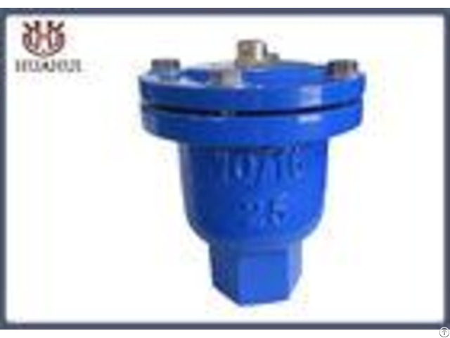 Screw Connection Air Release Valve Blue Color Ductile Iron With Stainless Steel Ball