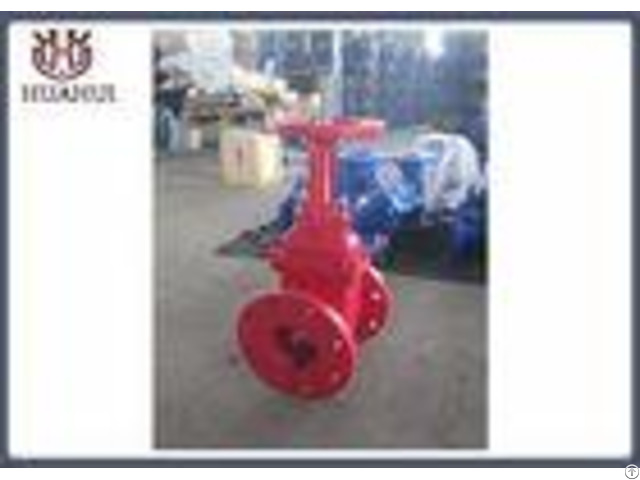 Rising Stem Resilient Seated Gate Valve Plat Face Flange Red Blue Color