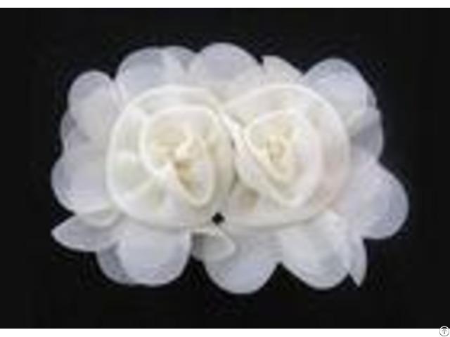 Apricot 120d Chiffon Handmade Artificial Fabric Flower Corsage For Hair Accessories