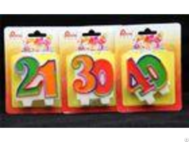 Paraffin Material Double Number Cake Candles Tearless For Party Anniversary