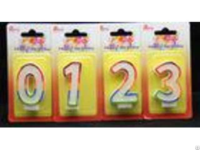 Birthday Candles Handmade 0 9 Number Candle With Gliter Rainbow Color Edge