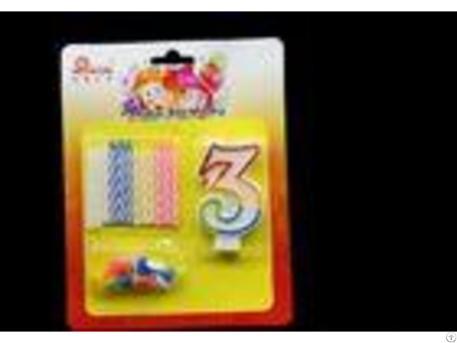 Tearless Colorful Spiral Birthday Candles Sets With Flower Holder And Number Candle