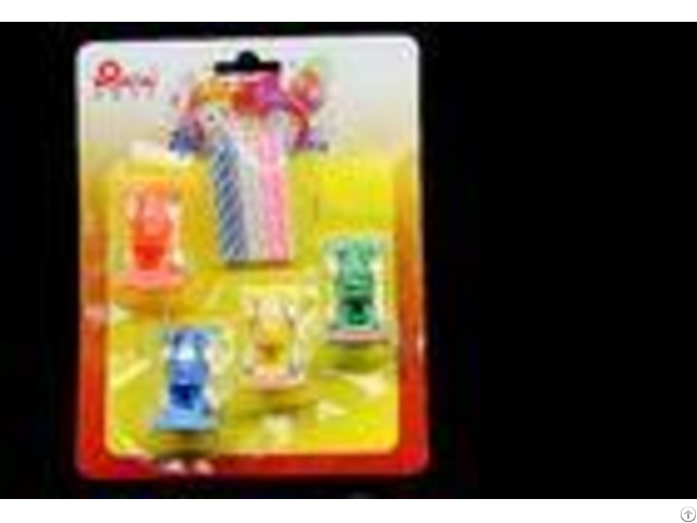 Cute Spiral Birthday Candles Sets With Racing Plastic Holder Dripless Unscented