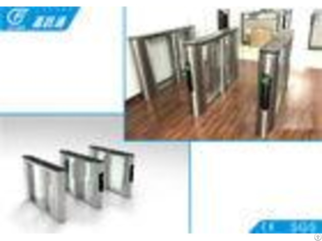 Rfid Card System Flap Gate Barrier 550mm Width Sus304 Housing For Metro Station