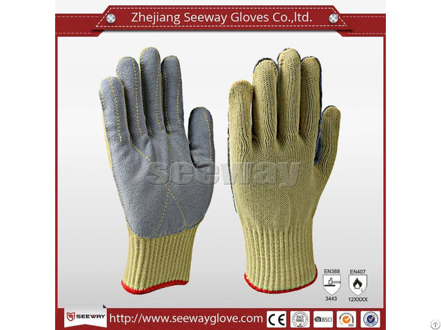 Seeway B506 Aramid Glove With Leather Palm Sewn