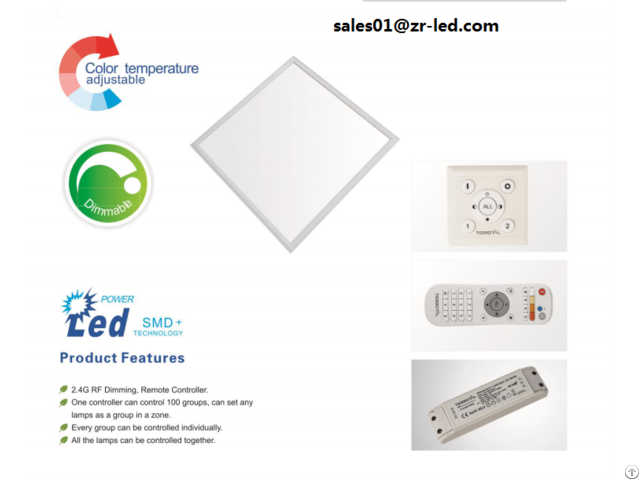 Cct Adjustable And Dimmable Led Panel Light