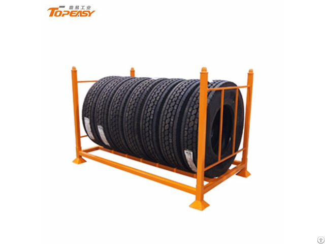 Heavy Duty Foldable Mobile Truck Tire Storage Rack