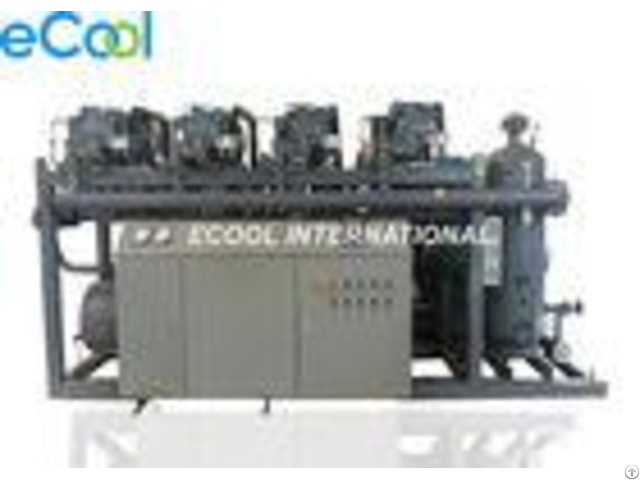 Automatic Four Bitzer Refrigeration Screw Compressor Unit For Large Cold Storage