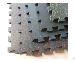 Interlocking Speckled Rubber Tile