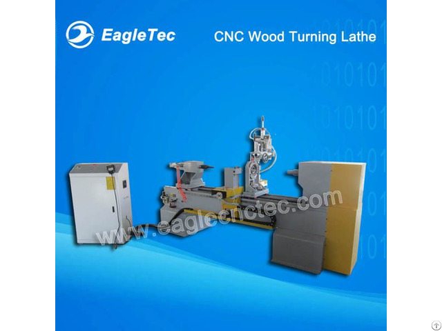Cnc Wood Turning Lathe Machine With One Axis Two Blades And Gymbals Spindle