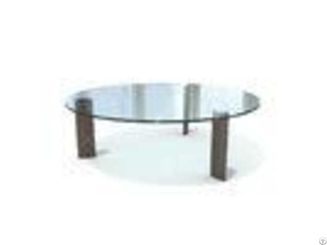 Modern 15mm Glass Top Hotel Coffee Table Stainless Steel Solid Wood Legs