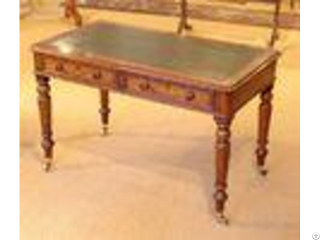 Antique Style Hotel Writing Desk Oak Wooden With Drawers Environment Friendly