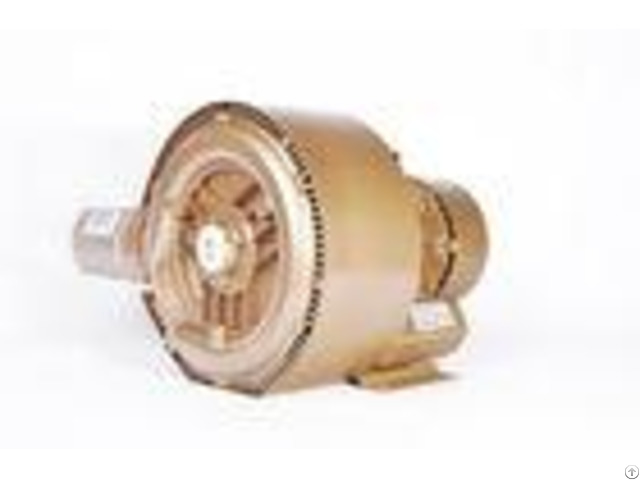 Side Channel Aquaculture Air Blower 1 5kw Ring 2 Stage Vacuum Pump Golden Color