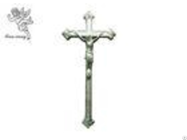 Jesus Decorative Funeral Crucifix Silver Copper Color Coffin Cross Pp Material