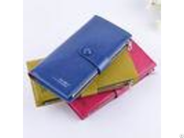 Female Genuine Leather Clutch Wallet Large Capacity With Zipper Buckle
