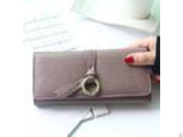 Vintage Pu Ladies Women S Zipper Wallet Pink With Photo Holder Ticket Bit