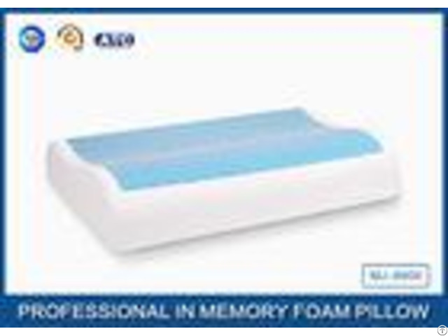Visco Elastic Bed Blue Layer Contoured Memory Foam Pillow With Cooling Gel