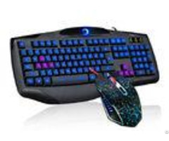Black Wired Usb Gaming Keyboard And Mouse Combo For Mac Windows Pc