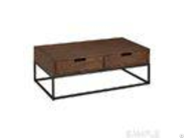 Rustic Solid Wood Coffee Table With Storage Square Oak Occasional Tables