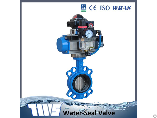 Dn50 1200 Cast Iron Butterfly Valve With Pneumatic Actuator