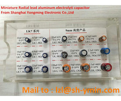 Ymin Hottest Small Size Radial Lead Aluminum Electrolytic Capacitor 7mm Height