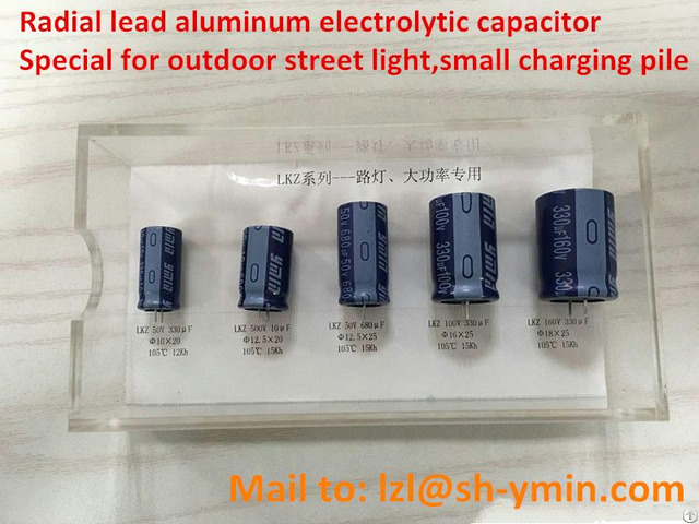 Lkz Radial Lead Aluminum Capacitor For Charging Pile 10000 Hours At 105